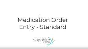 Medication Order Entry
