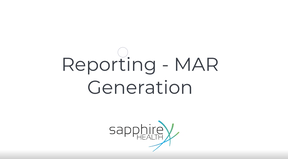 Reporting – MAR Generation